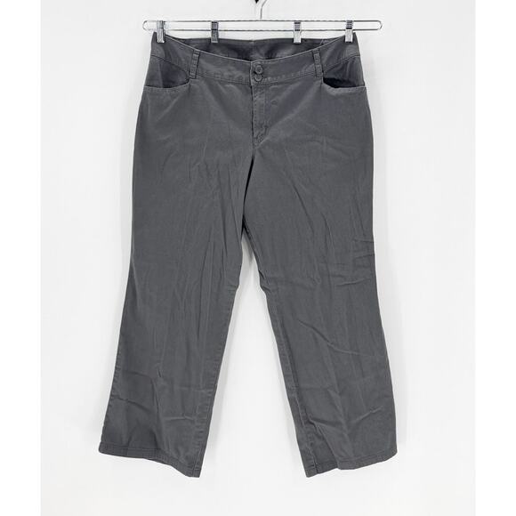 Vintage True Y2K Lane Bryant gray khakis chinos flare size 18 versatile casual - Picture 1 of 7